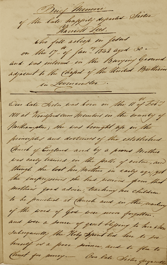 Harriet Lees memoir image